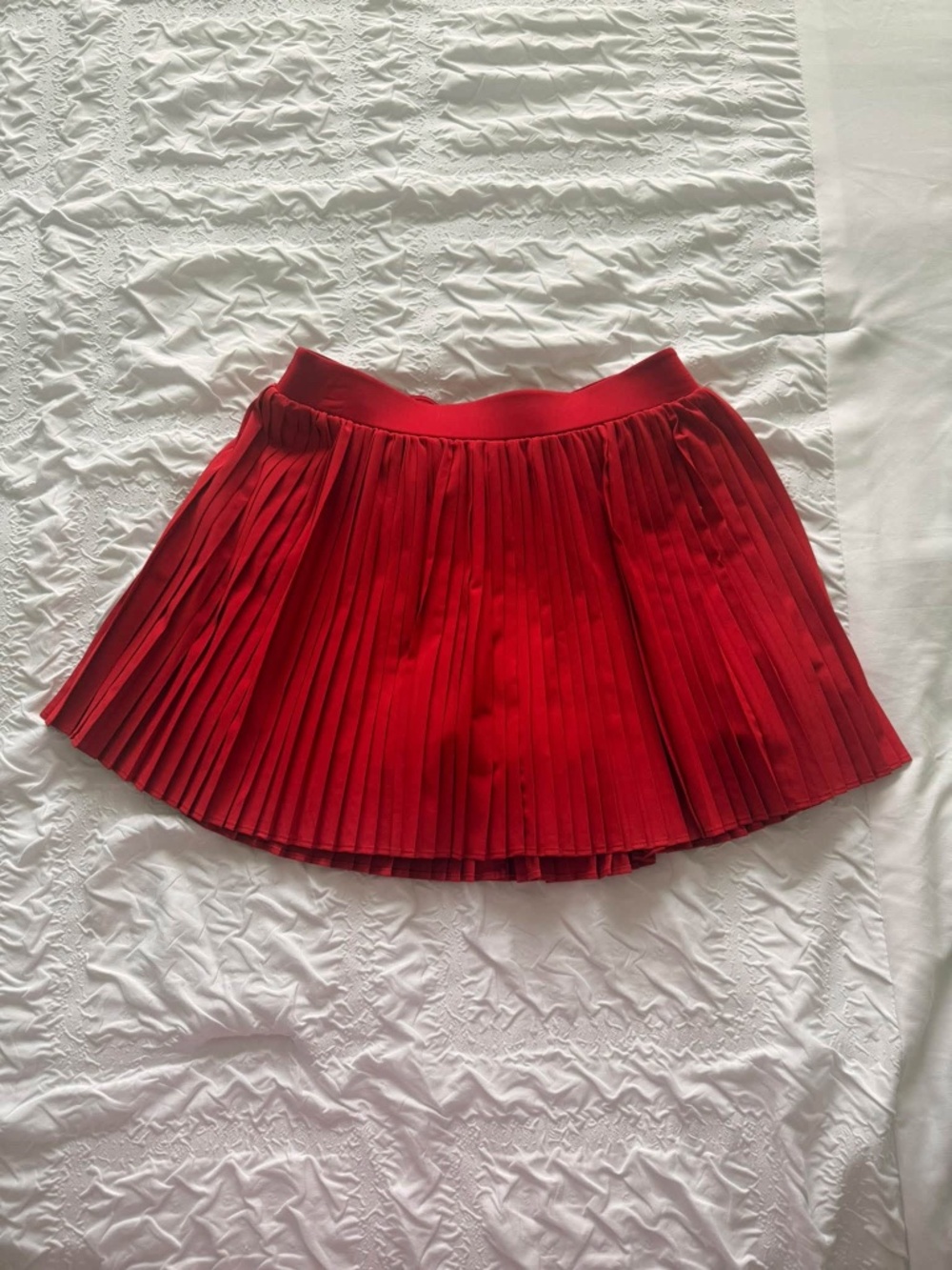 FLX Women's Pleated Red Mini Skort